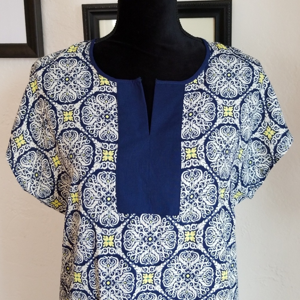 Chelsea & Theodore Dress Sz S Boho Print - Picture 2 of 7